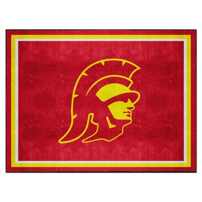 Fan Mats  LLC Southern California Trojans 8x10 Rug Red