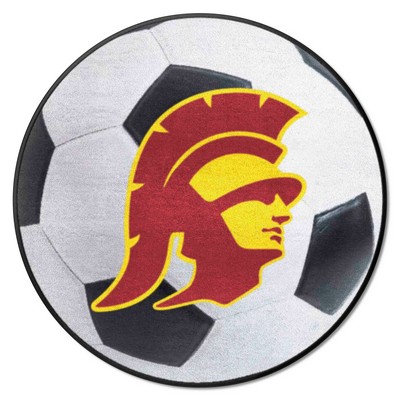 Fan Mats  LLC Southern California Trojans Soccer Ball Mat White