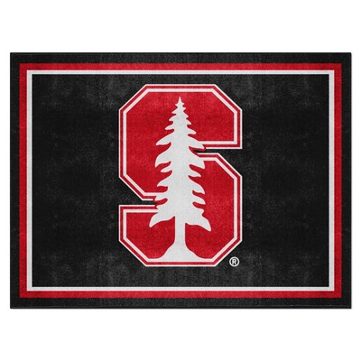 Fan Mats  LLC Stanford Cardinal 8x10 Rug Black