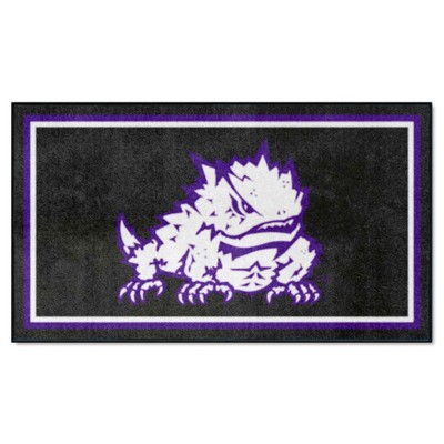 Fan Mats  LLC TCU Horned Frogs 3x5 Rug Black