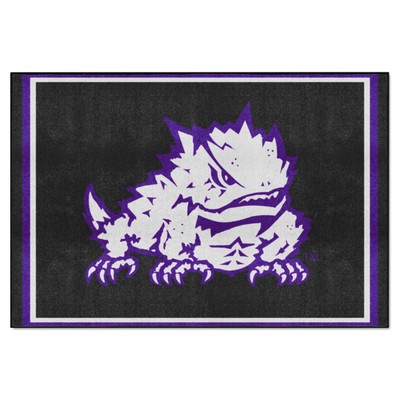 Fan Mats  LLC TCU Horned Frogs 5x8 Rug Black