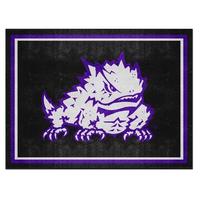 Fan Mats  LLC TCU Horned Frogs 8x10 Rug Black