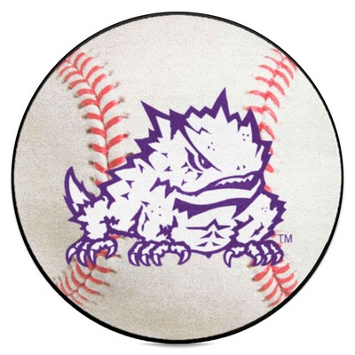 Fan Mats  LLC TCU Horned Frogs Baseball Mat White