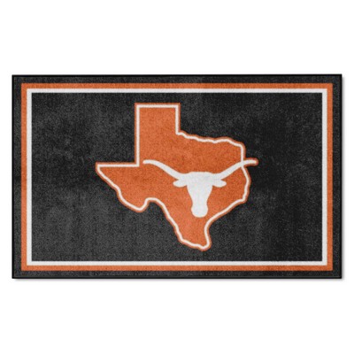 Fan Mats  LLC Texas Longhorns 4x6 Rug Black