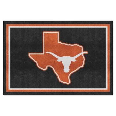 Fan Mats  LLC Texas Longhorns 5x8 Rug Black