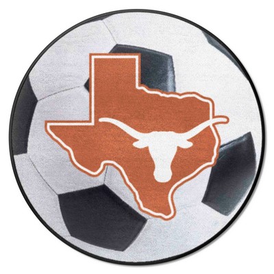 Fan Mats  LLC Texas Longhorns Soccer Ball Mat White