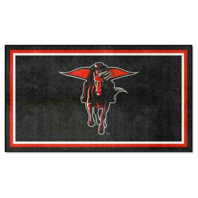 Fan Mats  LLC Texas Tech Red Raiders 3x5 Rug Black