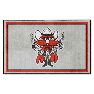 Fan Mats  LLC Texas Tech Red Raiders 4x6 Rug Gray