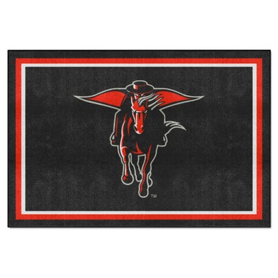 Fan Mats  LLC Texas Tech Red Raiders 5x8 Rug Black