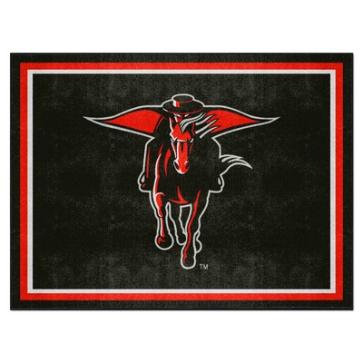 Fan Mats  LLC Texas Tech Red Raiders 8x10 Rug Black