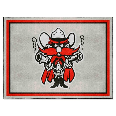 Fan Mats  LLC Texas Tech Red Raiders 8x10 Rug Gray