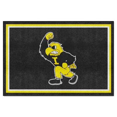 Fan Mats  LLC Iowa Hawkeyes 5x8 Rug Black