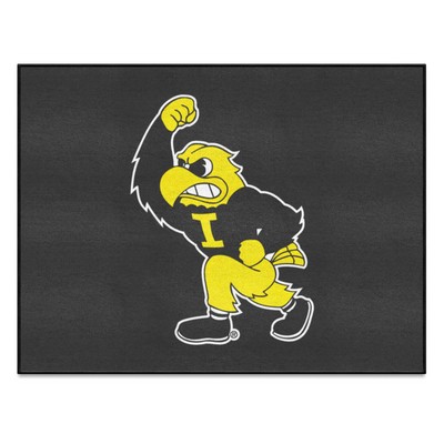 Fan Mats  LLC Iowa Hawkeyes All-Star Mat Black