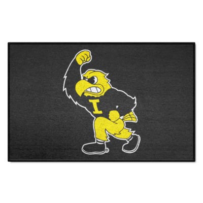 Fan Mats  LLC Iowa Hawkeyes Starter Mat Black