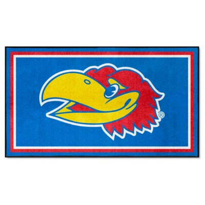 Fan Mats  LLC Kansas Jayhawks 3x5 Rug Blue