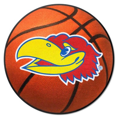 Fan Mats  LLC Kansas Jayhawks Basketball Mat Orange