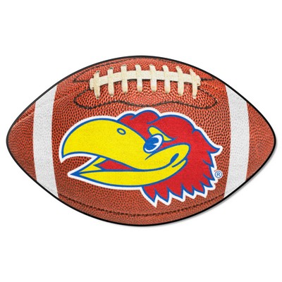 Fan Mats  LLC Kansas Jayhawks Football Mat Brown