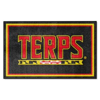 Fan Mats  LLC Maryland Terrapins 4x6 Rug Black