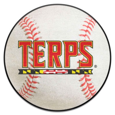 Fan Mats  LLC Maryland Terrapins Baseball Mat White