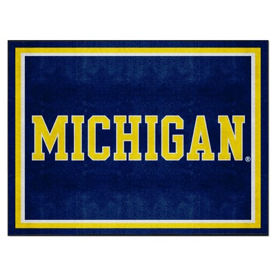 Fan Mats  LLC Michigan Wolverines 8x10 Rug Blue