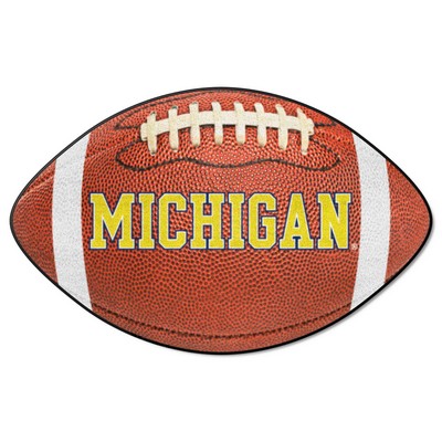 Fan Mats  LLC Michigan Wolverines Football Mat Brown