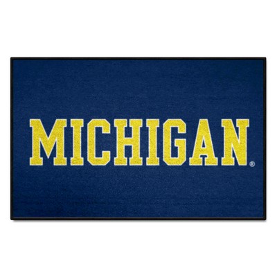 Fan Mats  LLC Michigan Wolverines Starter Mat Blue