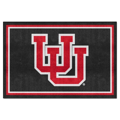 Fan Mats  LLC Utah Utes 5x8 Rug Black