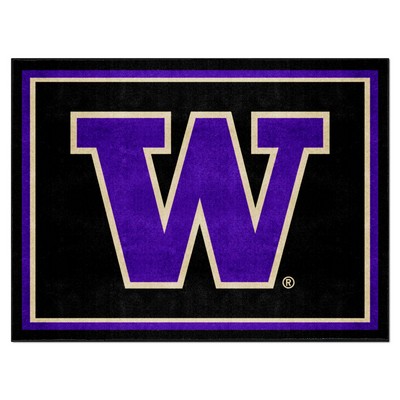 Fan Mats  LLC Washington Huskies 8x10 Rug Black