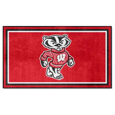 Fan Mats  LLC Wisconsin Badgers 3x5 Rug Red