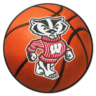 Fan Mats  LLC Wisconsin Badgers Basketball Mat Orange