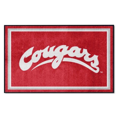 Fan Mats  LLC Washington State Cougars 4x6 Rug Red