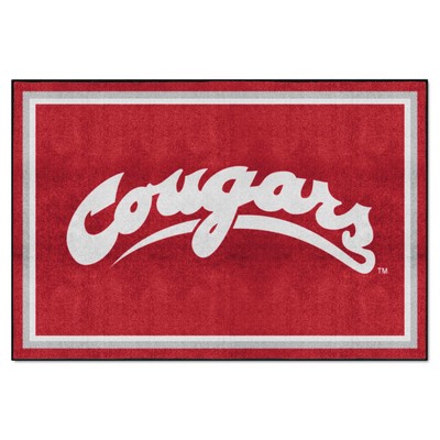 Fan Mats  LLC Washington State Cougars 5x8 Rug Red