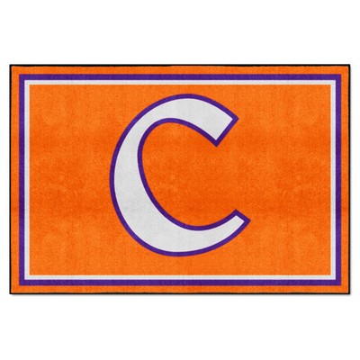 Fan Mats  LLC Clemson Tigers 5x8 Rug Orange