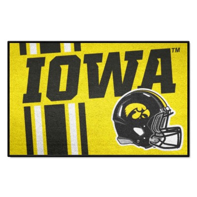 Fan Mats  LLC Iowa Hawkeyes Starter Mat Black