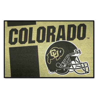 Fan Mats  LLC Colorado Buffaloes 3x5 Rug Black