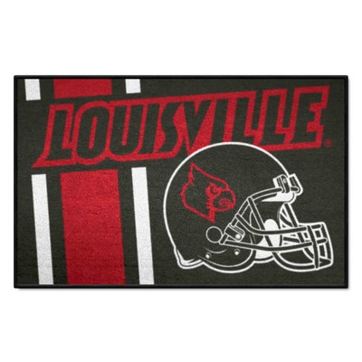 Fan Mats  LLC Louisville Cardinals Starter Mat Uniform Black