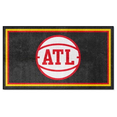 Fan Mats  LLC Atlanta Hawks 3x5 Rug Black