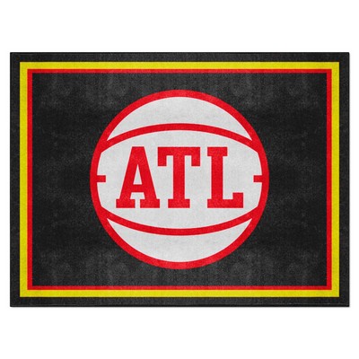 Fan Mats  LLC Atlanta Hawks 8x10 Rug Black