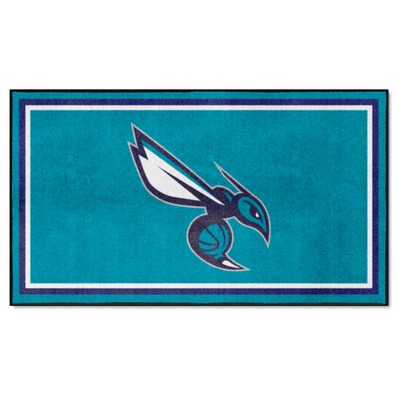 Fan Mats  LLC Charlotte Hornets 3x5 Rug Blue