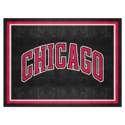 Fan Mats  LLC Chicago Bulls 8x10 Rug Black