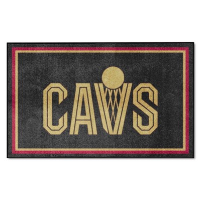 Fan Mats  LLC Cleveland Cavaliers 4x6 Rug Black