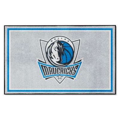 Fan Mats  LLC Dallas Mavericks 4x6 Rug Gray