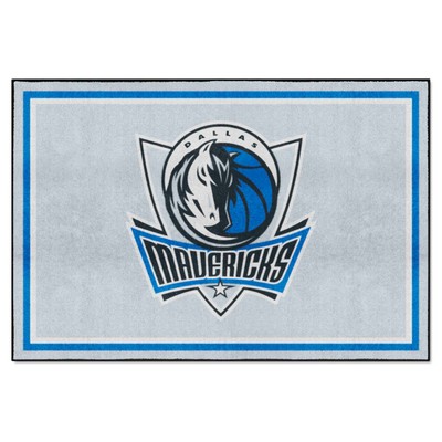 Fan Mats  LLC Dallas Mavericks 5x8 Rug Gray