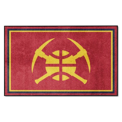 Fan Mats  LLC Denver Nuggets 4x6 Rug Red