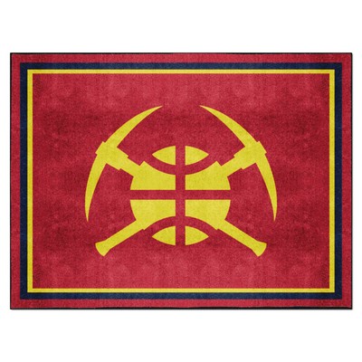 Fan Mats  LLC Denver Nuggets 8x10 Rug Red