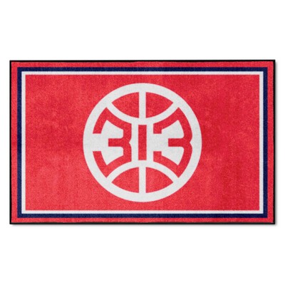 Fan Mats  LLC Detroit Pistons 4x6 Rug Red