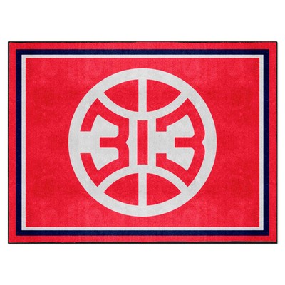 Fan Mats  LLC Detroit Pistons 8x10 Rug Red