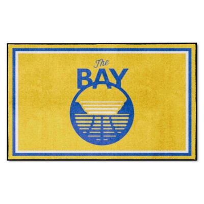 Fan Mats  LLC Golden State Warriors 4x6 Rug Yellow