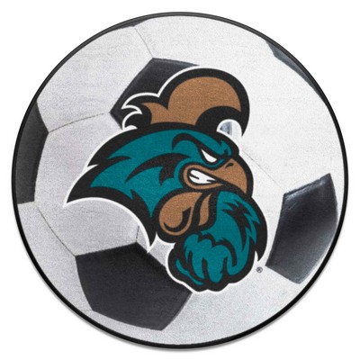 Fan Mats  LLC Coastal Carolina Chanticleers Soccer Ball Mat White