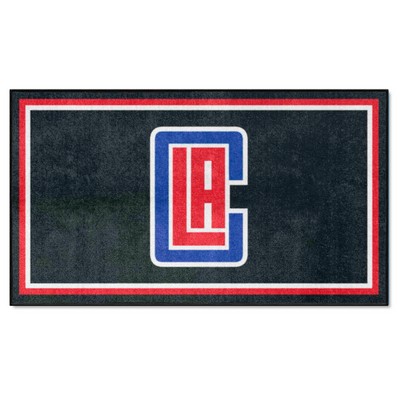 Fan Mats  LLC Los Angeles Clippers 3x5 Rug Black